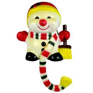 Snowman Stocking Hook Vintage 1985 G. Future Christmas Holidays Decor Frosty